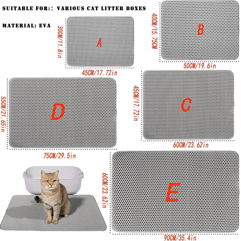 Waterproof Cat Litter Trapping Mat – Non-Slip Double Layer