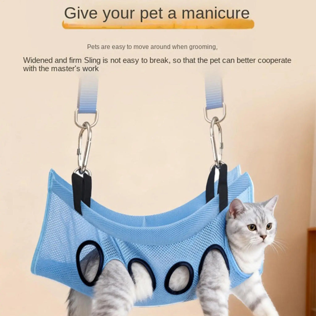 Pet Grooming Hammock – Stress-Free Nail Trimming Sling for Cats & Small Dogs