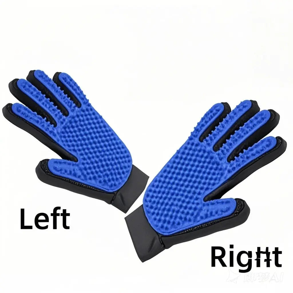 Silicone Pet Grooming Glove – Deshedding Brush for Cats & Dogs