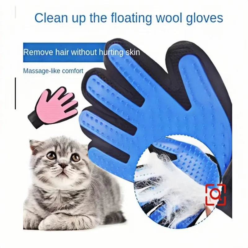 Silicone Pet Grooming Glove – Deshedding Brush for Cats & Dogs